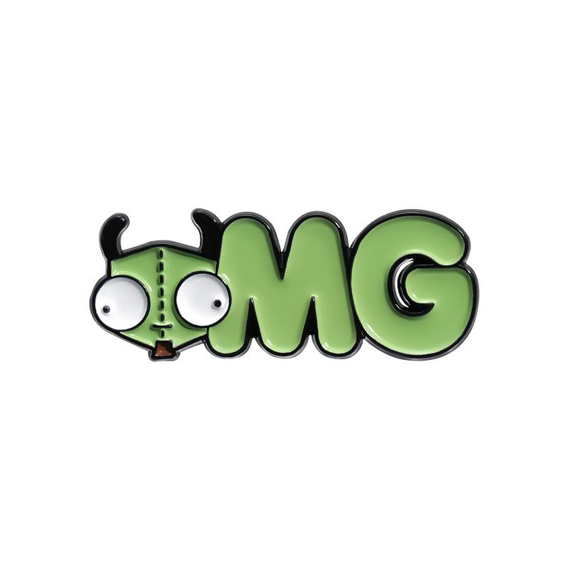 

Зеленая Уникальная Брошь из Сплава с Мультяшным Персонажем Зим для Аниме Фанатов Коллекционеров И QHXZ579