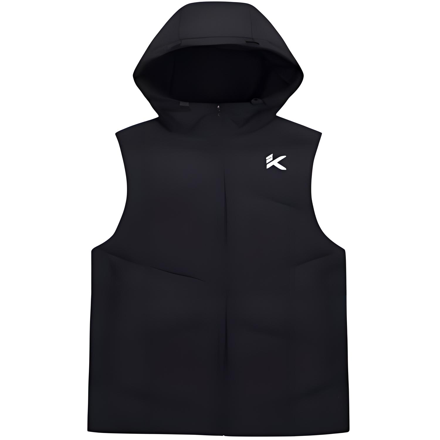 

Anta Basketball Series Sports Casual Simple Solid Color Hooded Zipper Letter Vest Men Vests Black 152341906-3 L