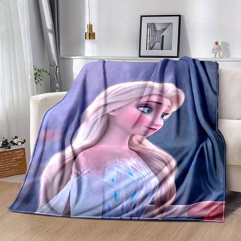 1pc, Elsa Frozen II Queen Elsa Ice Snowflake Print Blanket Home Decor, Couch Throw, Outdoor Blanket, Gift, Coverlet Suitable for Bedroom,