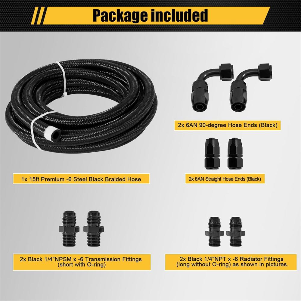Automatic Transmission Cooler Lines  Kit for 4L60E & 4L65E AN6