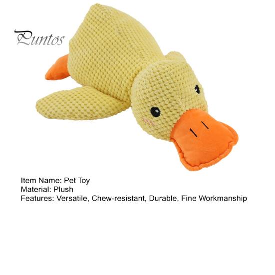 Pet Toy Entertaining Duck Shape Dog Squeaky Toy Chew-Resistant Teeth Cleaning Dog Molar Toy Pet Supplies