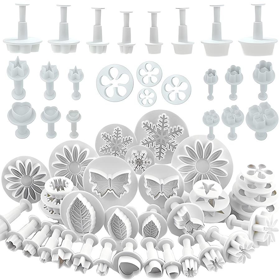 10pcs Biscuit Spring Printing Press Mold Flower Geometric Patterns Classic Biscuit Decoration Tools Kitchen Baking Accessories