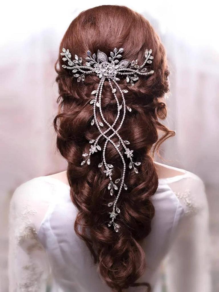Crystal Pearl Bridal Tiaras Hairbands Hairpins Bridesmaid Diamante Hair Vine Accessories Wedding Hair Comb Hair Band Jewelry
