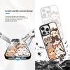 For iPhone 16 Pro Max Case High Aluminium-silicon Glass+PC+TPU Pattern Print Phone Cover Compatible with MagSafe