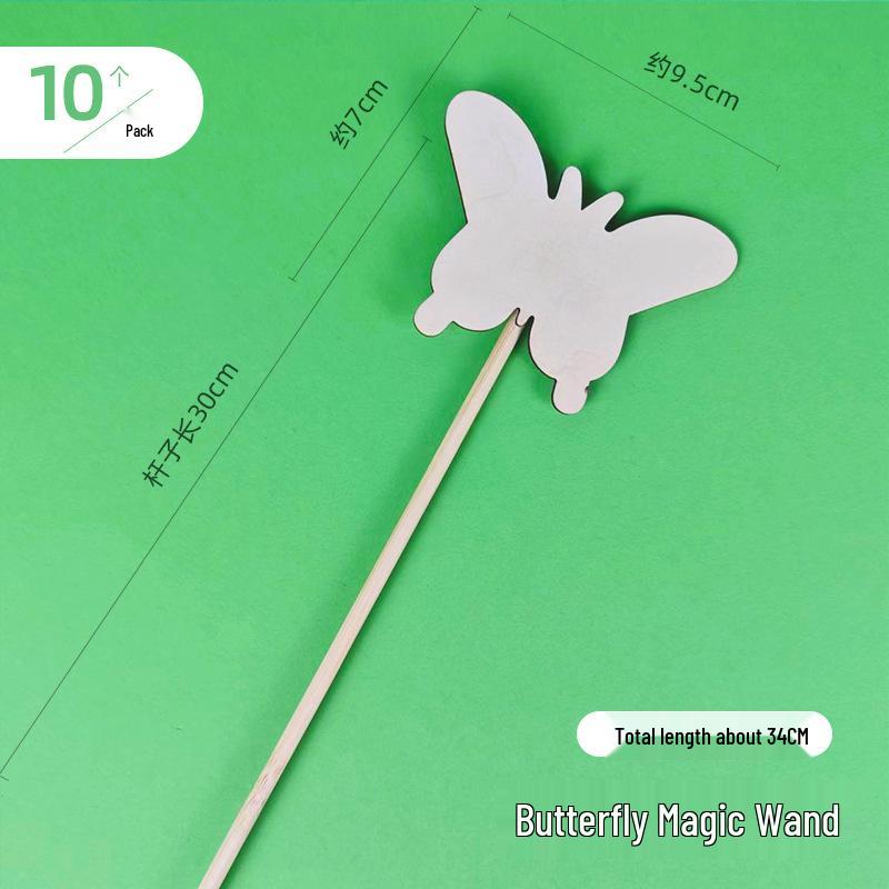 Handcrafted Wooden Fairy Wand: Stars, Moon, and Snowflake Design