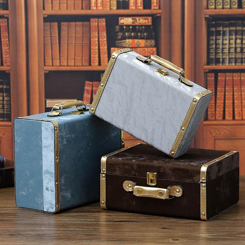 Fashionable Decorative Leather Storage Case Retro Styles Organizers for Jewelry and Storage Solution in Elegant Color