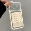 Contrasting color large window suction cup invisible bracket for Apple 17PROMAX Macaron solid color all-inclusive mobile phone case 18