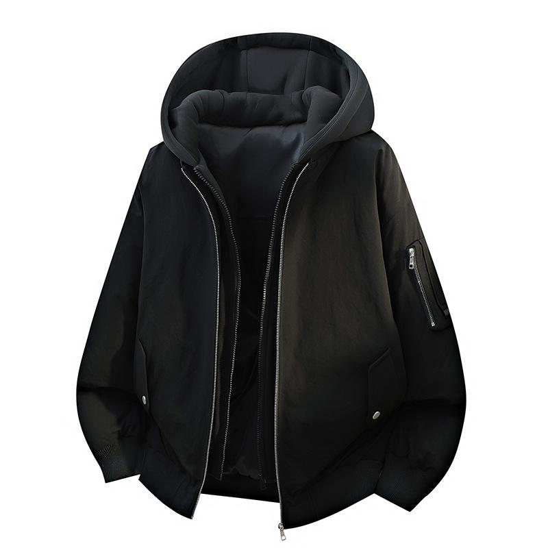 New national standard 90 white duck down jacket men's versatile youth trend hooded jacket large size thickened warm windproof top