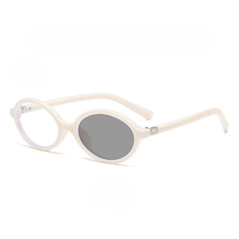Retro Oval Frame Photochromic Reading Glasses Women Plus Diopter Eyewear Fashion Anti-Blue Light Prescription Sun Shades Glasses