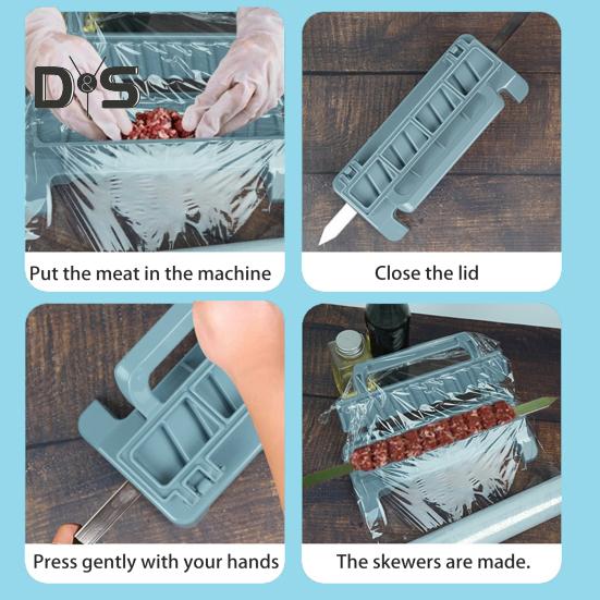 Large Kebab Maker Manual Kabob Mold Portable Barbecue Skewers Family Gathering Innovative Barbecue Mold