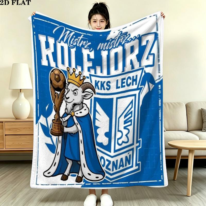 Lech Pozna Print Flannel Blanket, High quality Comfortable for All Seasons, Home Decor, Warmth and Comfort, Perfect for Christmas Gifts