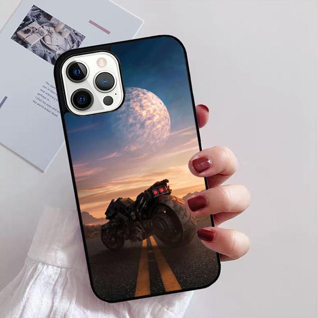 Moto Motorcycle Phone Case For iPhone 17 Air 16 15 14 13 12 Pro Max Plus Max Cover Shell coque