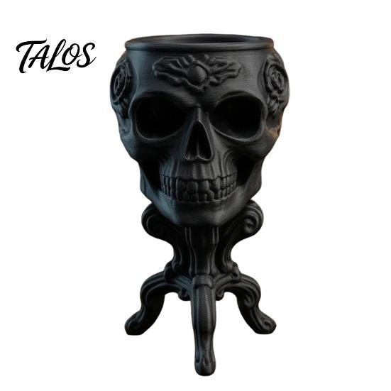 Gothic Skull Pot Mini Planter Pot, 3D Printed Creepy Flowerpot, Flowerpot Succulents Plants Container, Desk Decoration for Halloween Party Flower Pots