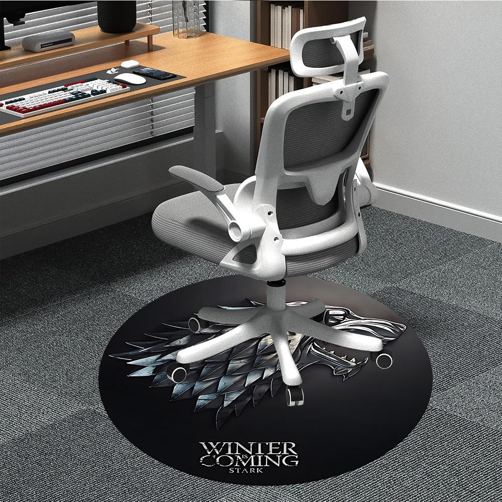 

1pc Winter is Coming Carpet, Round Non-Slip Durable Large Size Office Carpet, Suitable for Office yy250908035 80cm by 80cm