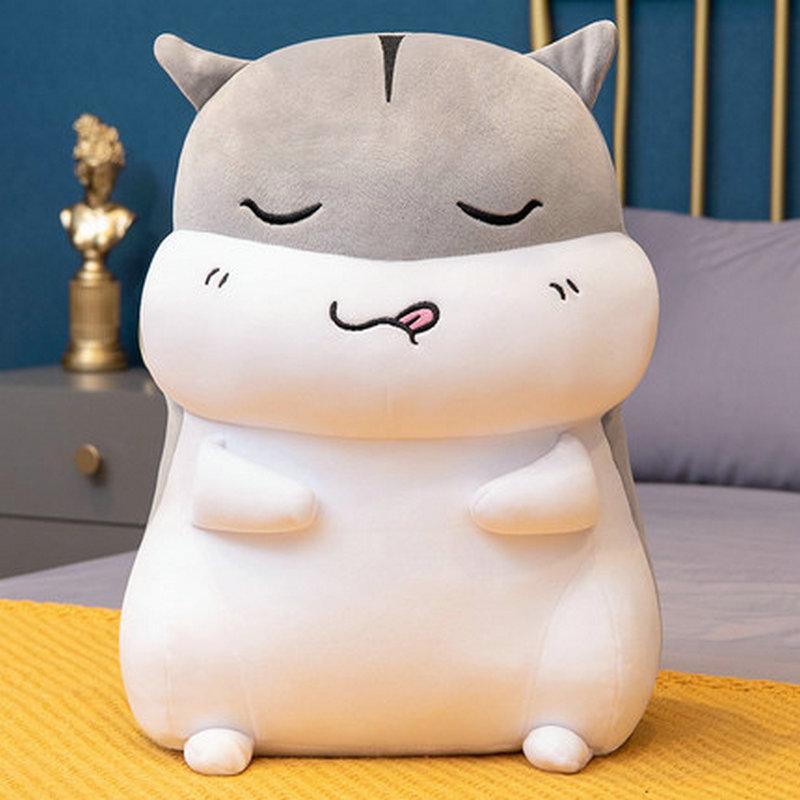 Poupées Hamster Mignonnes 40-60cm Jouets en Peluche Simulation Oreiller Doux Rempli Coussin Cadeau d'Anniversaire