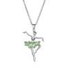 Fashion Lady Ballerina hänge halsband Strass charm smycken Xmas Gift