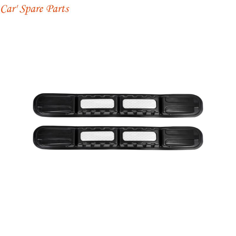 Y4UA 1 Pair Automotive Adhesive Reflective Bumper Guard Tape Anti Collision Strips