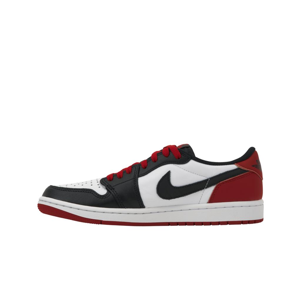 Air Jordan 1 Retro Low OG Black Toe Unisex Sneakers White Varsity-Red CZ0790-106