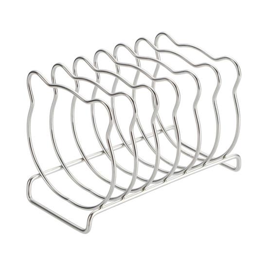 Bear-Shaped Toast Rack Stainless Steel 6-Slice Bread Holder For Air