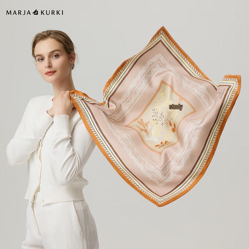 MARJA KURKI Double-Sided Mulberry Silk Square Scarf