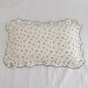 Small Floral Ruffle Lace Double Layer Cotton Gauze Pillowcase for Kindergarten