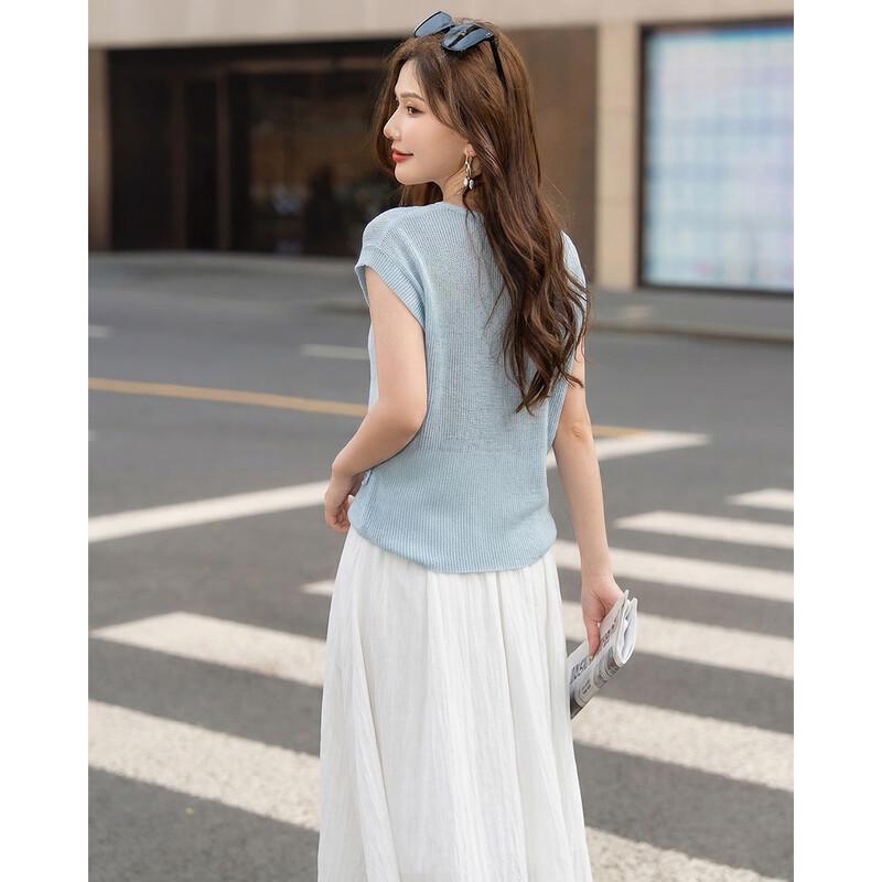 TERRE BLEUE Women's Summer Knit Skirt Set