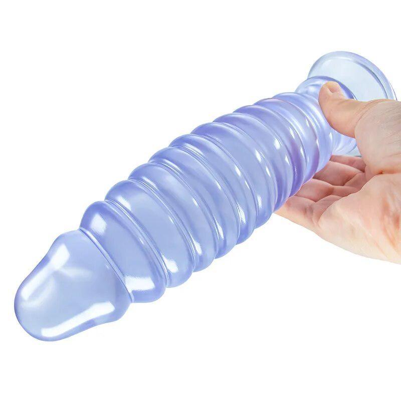 Threaded Anal Plug Anal Expander PVC Adult Sex Toy Male Prostate Masturbator Massage Stick Big Dick Realistic Penis