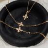 Set Collana Bracciale Iris Retrò Italiano, Design di Alta Gamma, Gioielli Versatili alla Moda e Semplici, Fornitura dal Vivo