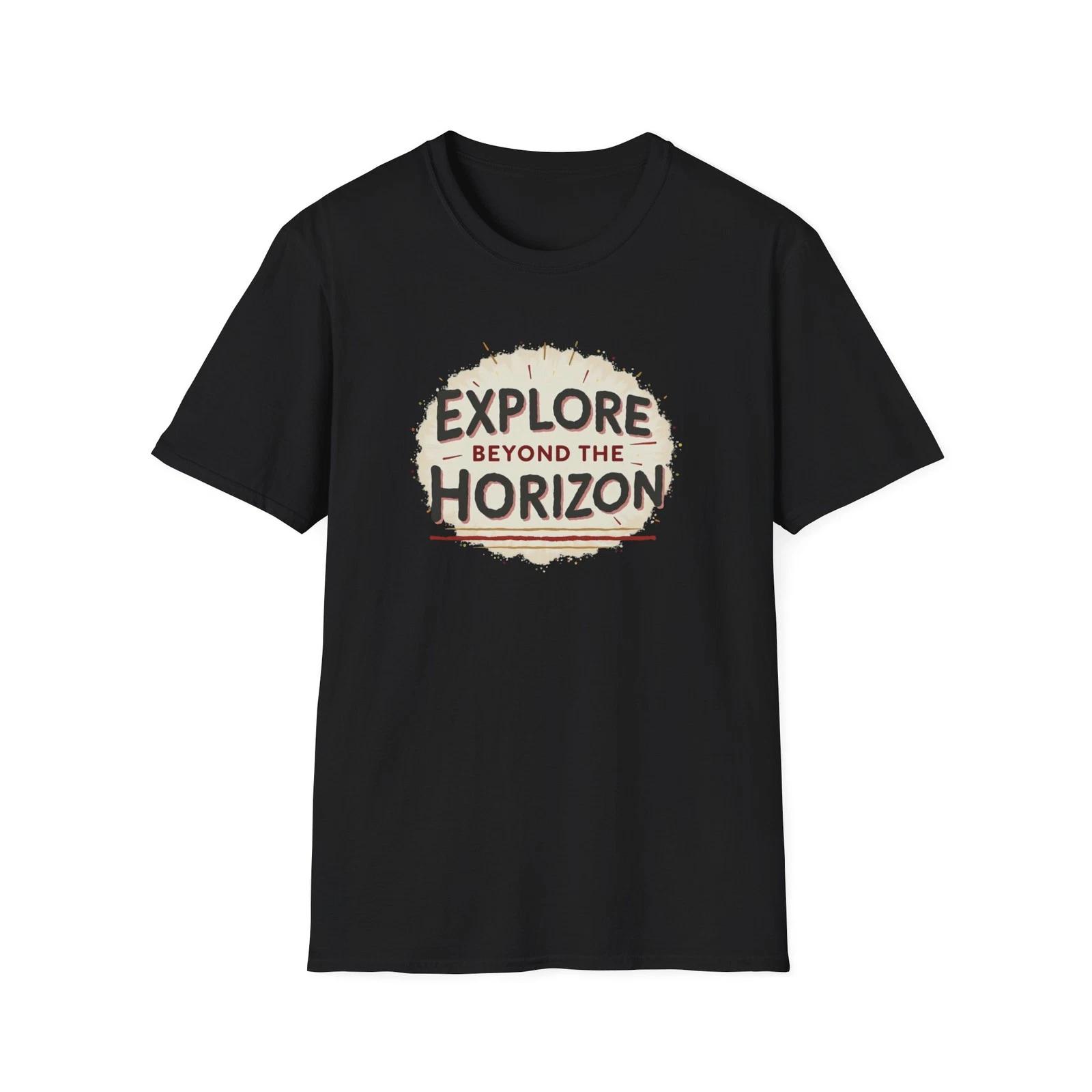 Explore Beyond the Horizon T-Shirt | Adventure Compass Graphic S