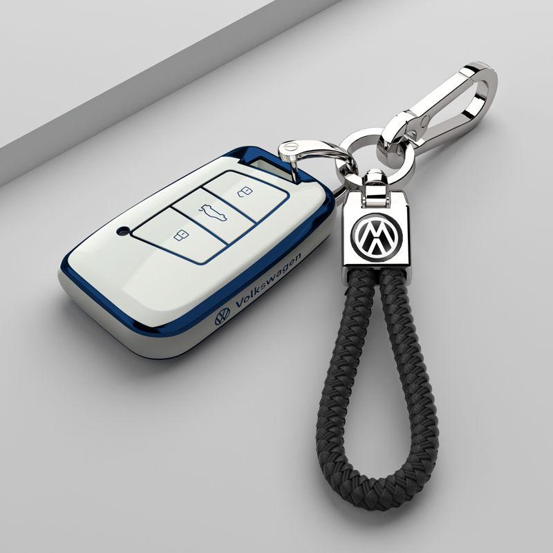 opq1 Soft TPU Car Key Case Cover Holder Shell Bag For VW Volkswagen Passat B8 Tiguan Magotan Protector Keychain Keychain Accessories