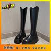 European boots Knight boots Women's 2025 autumn and winter thick-soled muffin boots Locomotive boots Skinny boots