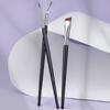 3pcs Fine Tip Angled Eyeliners Brushes With Wood Handle Makeup Brush For Detailed Looks Suitable For Various Occasion