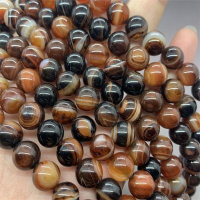 Round Loose Agate Stone Spacer Beads for Jewelry Making DIY Charm Bracelet 6/8/10mm