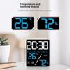 Digital Alarm Clock Temp Humidity Date Week Disply 2 Alarm Snooze Electronic Table Clock 3-Level Brightness 12/24H Dst Led Clock