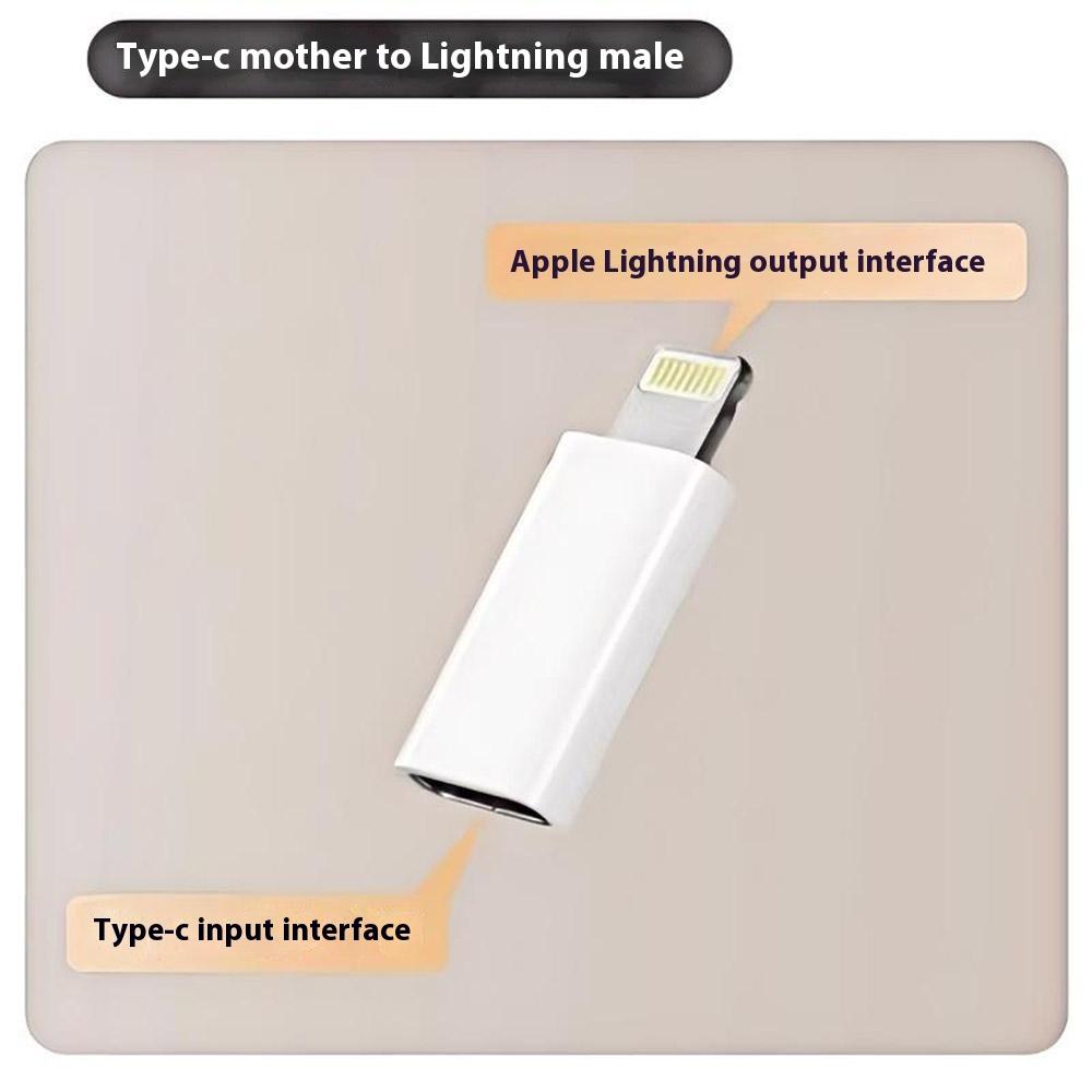 Type-C Female to Lightning Male Adapter Support Charging Data Transfer