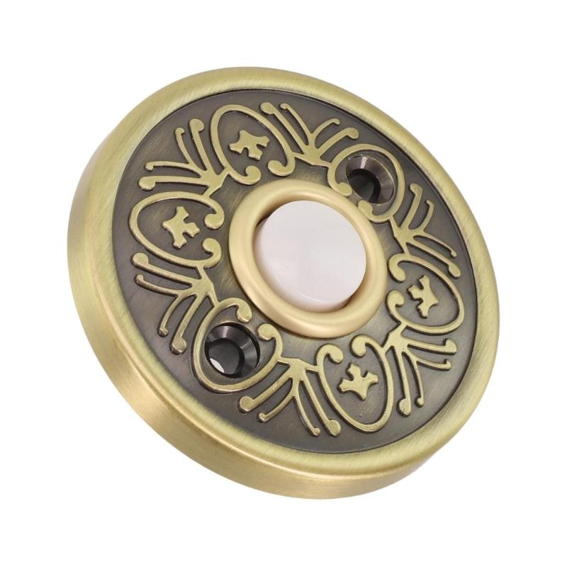 Retro Style Illuminates Doorbell Button Strong Metal Construction Easy Installation Suitable for Houses Apartments