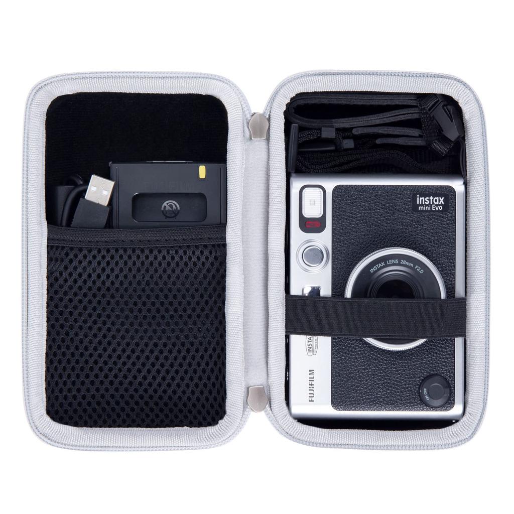 Khanka Case for FUJIFILM Instax Evo Hybrid Instant Camera (Instax Mini Evo INS MINI EVO BLACK) (Black EVA Storage Case)