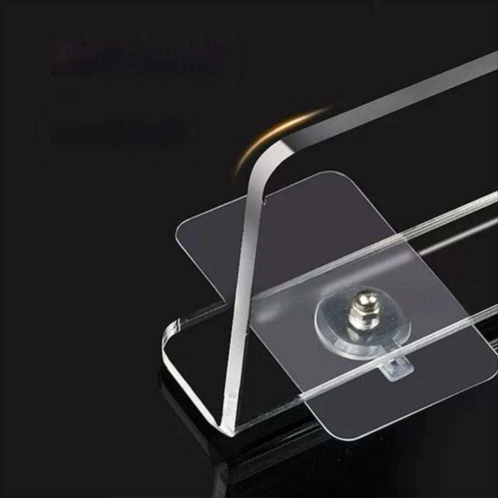 With Stickers Wall Mounted Shelf Space Saver Floating Bookshelves Acrylic Clear Rack  Home