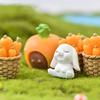 Sunmmer Rabbit Gift Figurines Fairy Garden Miniatures Resin Craft Landscape