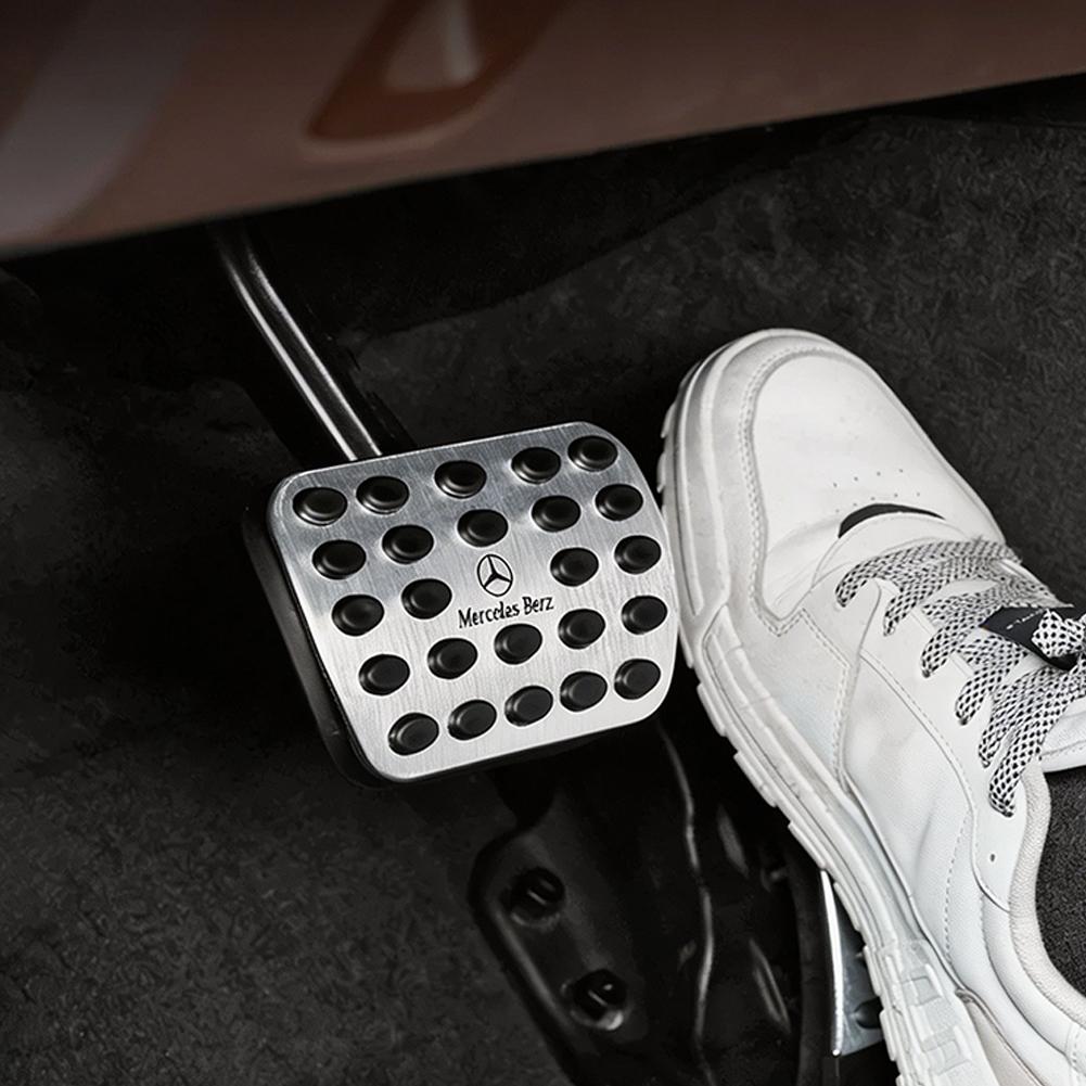 MEA4 Non-Slip Pedal Covers Aluminum Brake Accelerator Foot Pedal Interior Refit Parts For Mercedes Benz A B C E S GLC GLE GLS CLS GLB