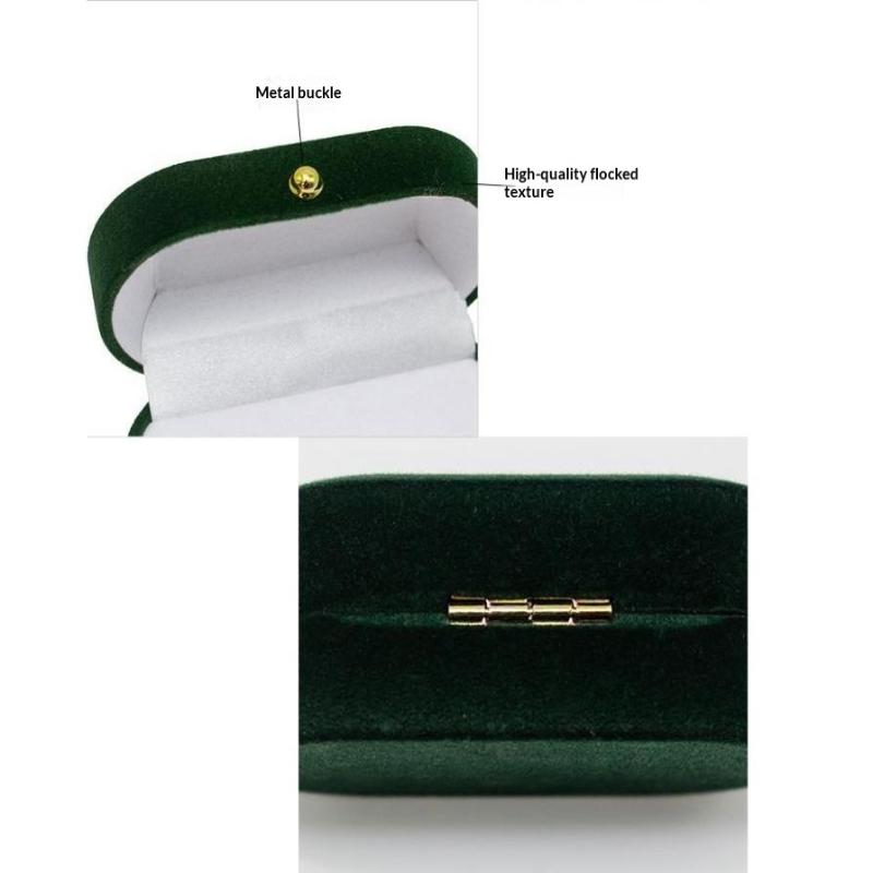 1 Pcs Felt Ring Box Mini Portable Ear Stud Jewelry Box Wedding Ring Pair Box Jewelry Storage Box