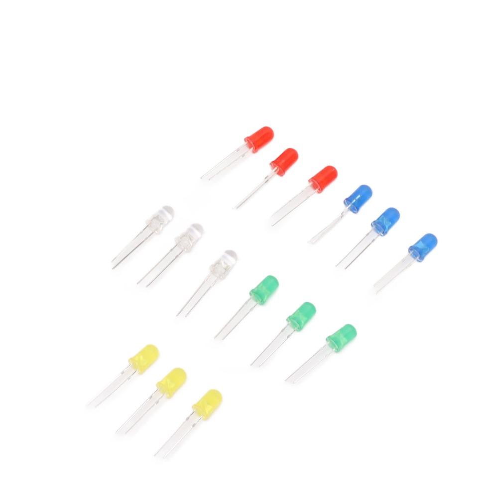 100PCS 5 Color Light Emitting Diodes ABS LED Assortment Kit Easy LED Diode Lights  Arduino