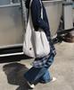 Pmco Striped Button Packable Shoulder Bag (Beige)