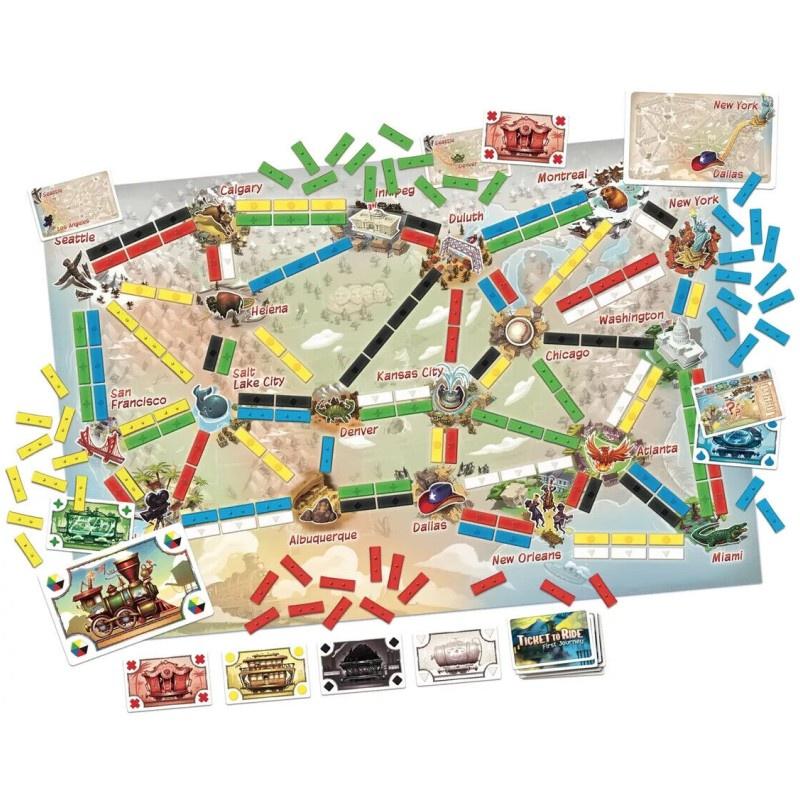 Joc de societate Ticket To Ride First Journey pentru aventuri pline de distracție
