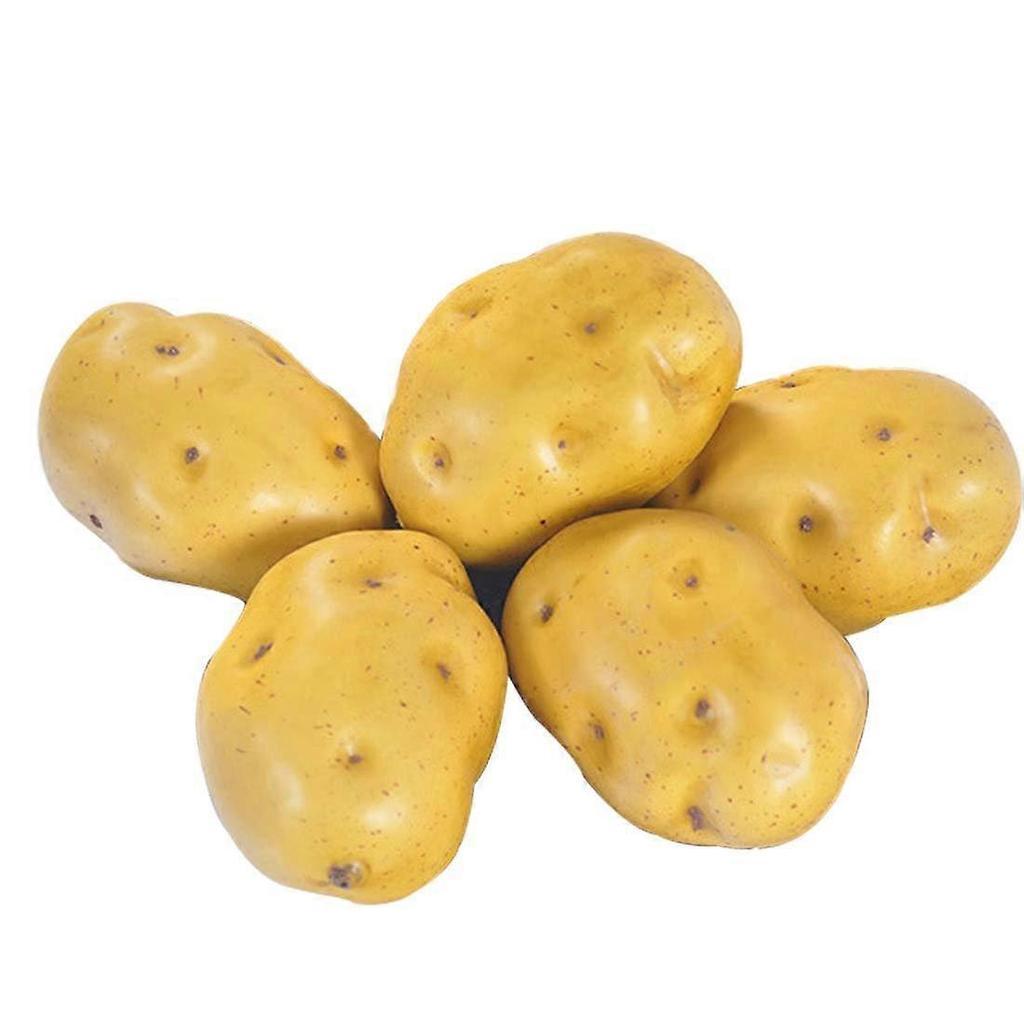 Foam Fake Potatos Simulation Bubble Fruits & Vegetables Emotion Arrangement Scenes Props Simulation Potato X 5Pcs