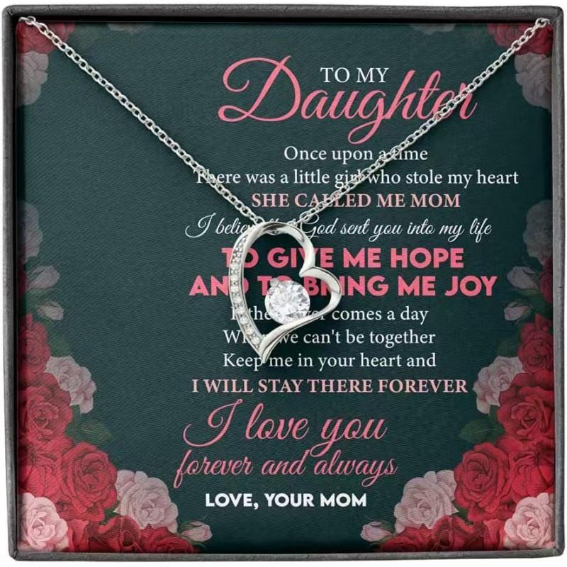 Sterling Heart Pendant Necklace Women Minimalist Clavicle Chain Gift Mom Daughter
