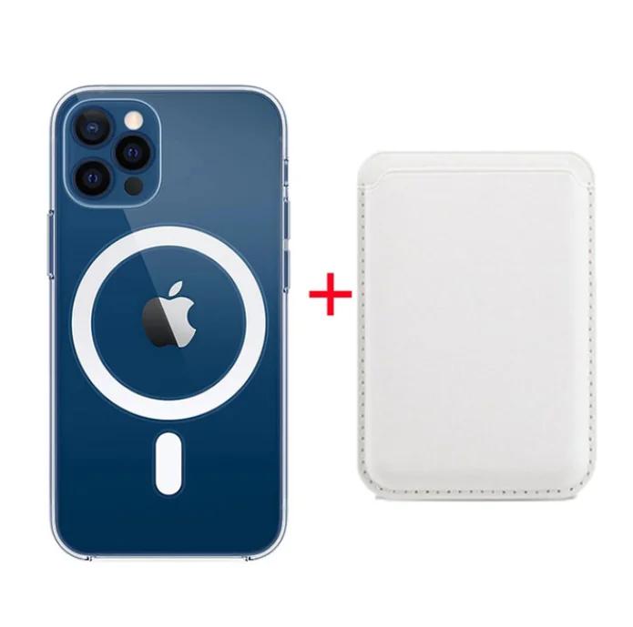 Strong Magnetic Card Holder Wallet Macsafe Case For For Iphone 16 1 14 13 12 Mini 11 Pro Max 7 8 X XS Mag Safe Clear Cover