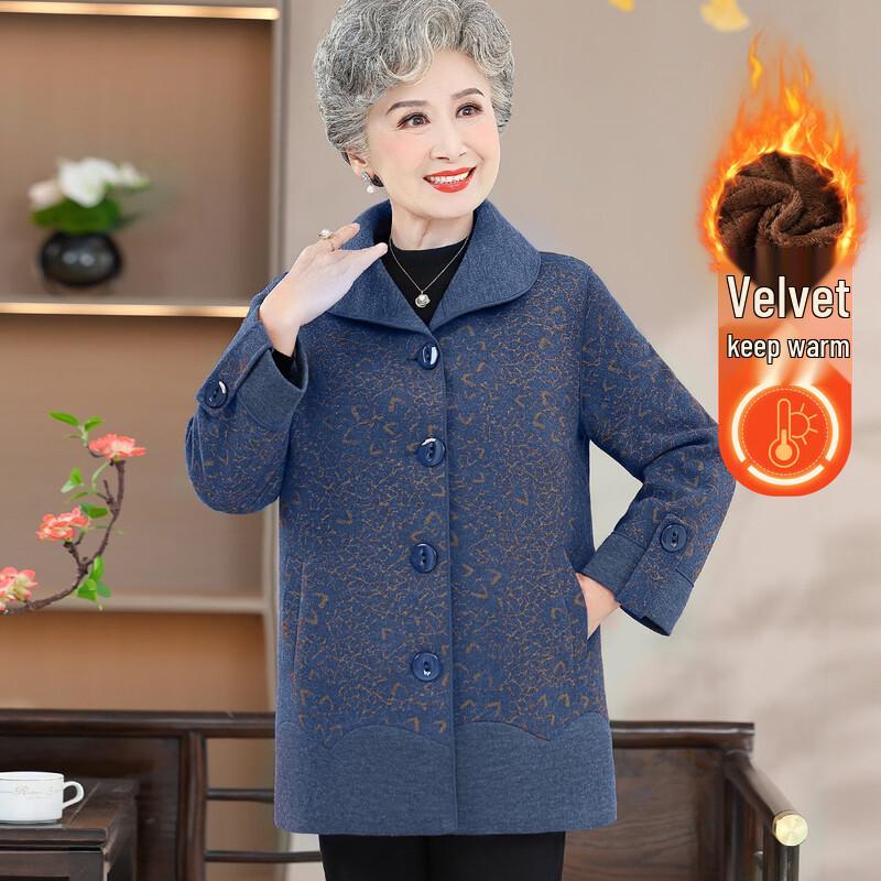 YUZHAOLIN Women s Fleece-Lined Casual Autumn/Winter Coat 2XL