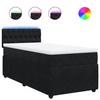 Exclusive House - Bed Slat Base with Mattress Black 100x200 Cm Velvet