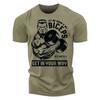 Men's 3D Letter Print Fun T-shirt, Training Short Sleeve T-shirt